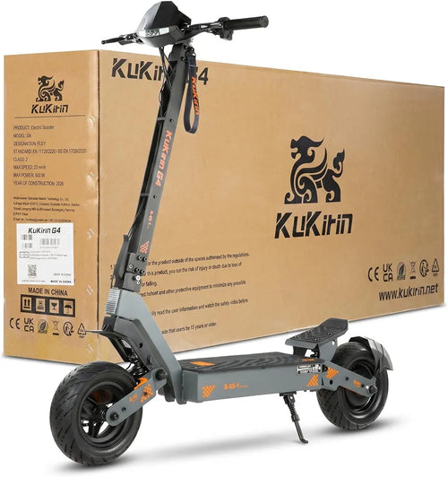 KUKIRIN G4 electric scooter for adults, foldable with 11-inch tubeless tyres