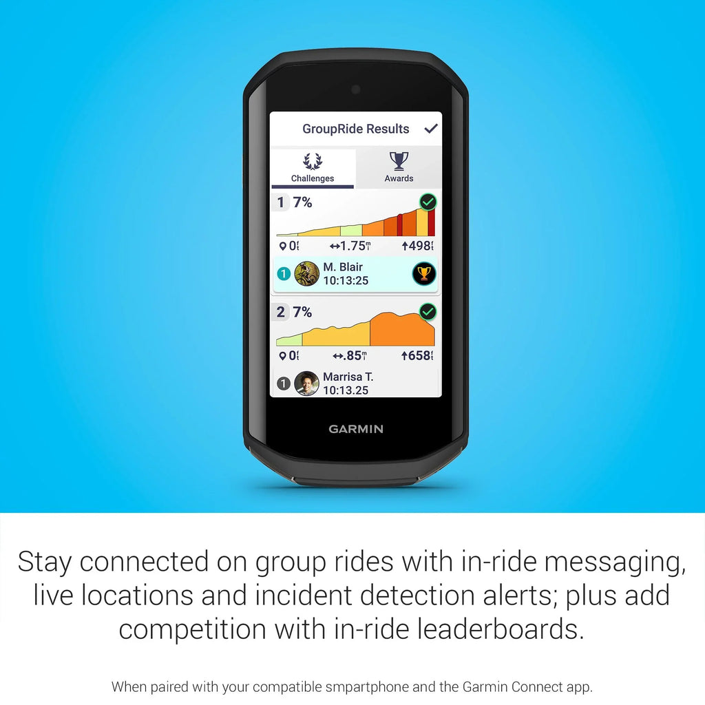 Garmin Edge® 1050, Premium Cycling Computer, Vivid Color Touchscreen Display, Built-in Speaker, Advanced Training and Group Ride Features, Road Hazard Alerts